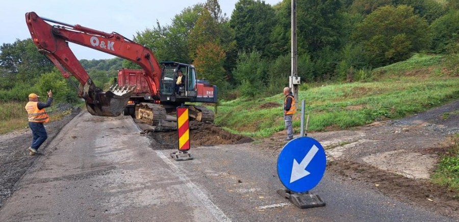 Lucrări importante pe DN18B, către satul Rohia