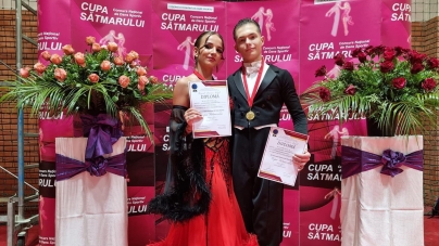 „Cupa Sătmarului”: „Un argint” obținut de perechea de sportivi, ai Galactic Dance Baia Mare, Emma Pop, Barkoczi Edvin, la concursul de ranking