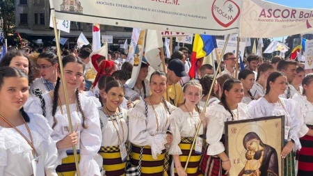 Marea procesiune a Tinerilor Ortodocși, 2023: Maramureșenii și sătmărenii prezenți au îmbinat credința adevărată, cu voia bună, tradiția și bucuria