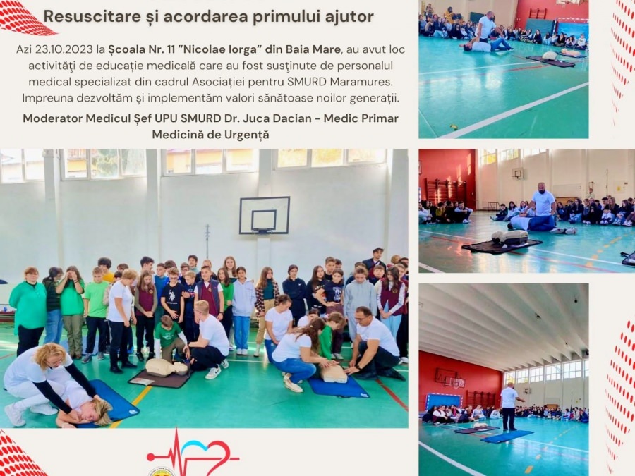 Activități de educație medicală la Școala Gimnazială ”Nicolae Iorga” Baia Mare