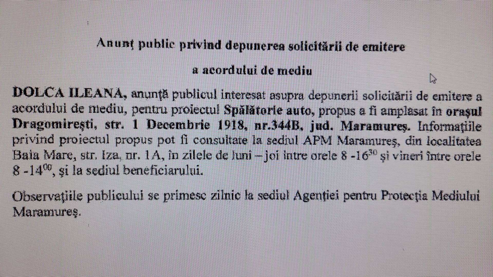 Anunț publicitar 12.10.2023
