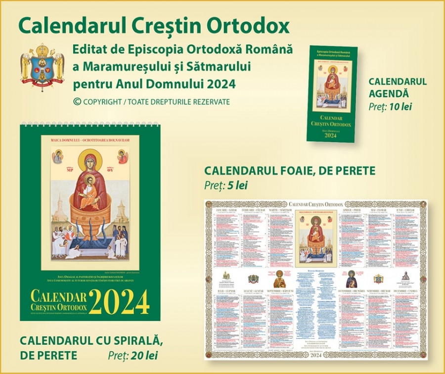 A apărut noul calendar creștin-ortodox pe anul 2024