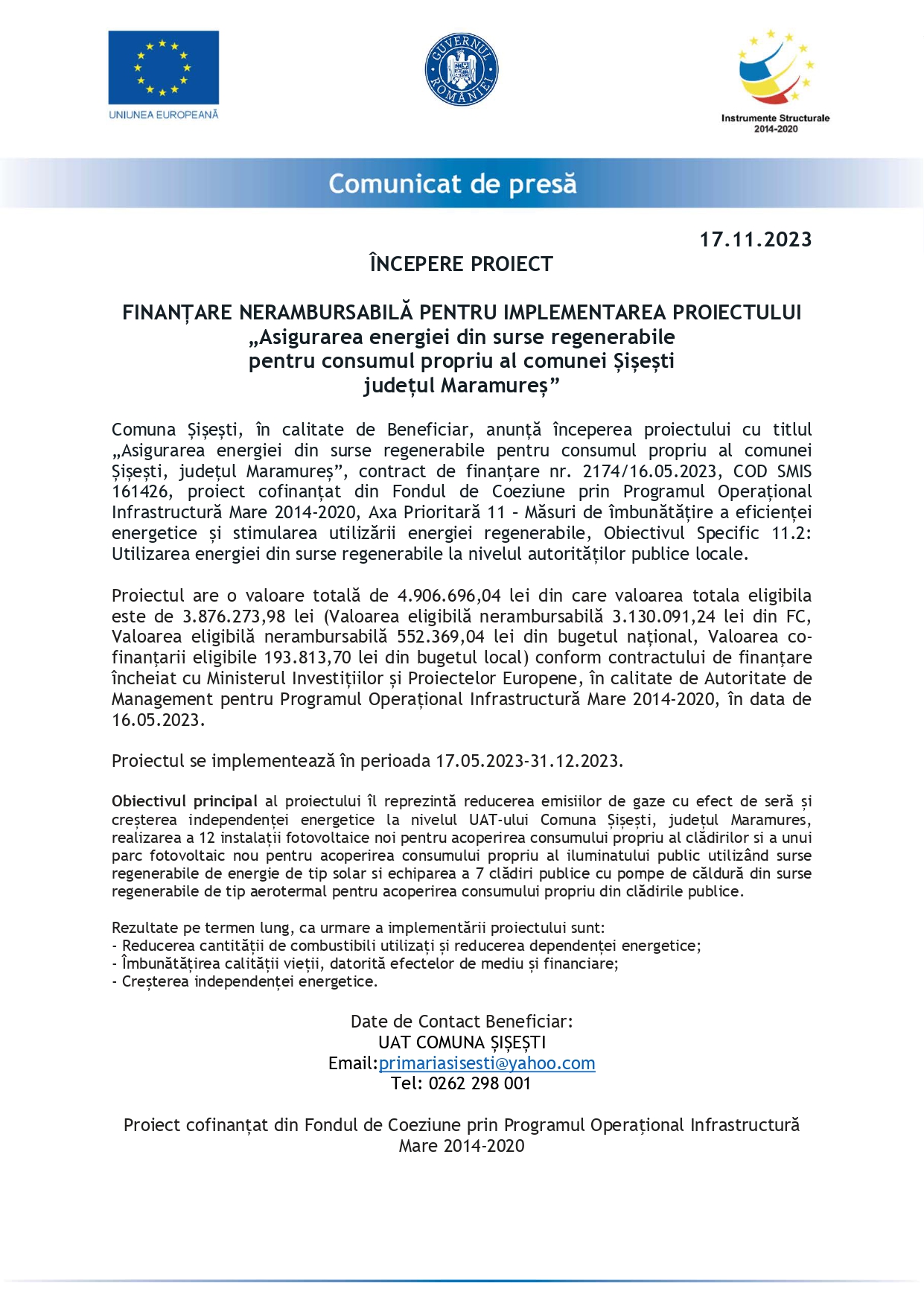 Anunț publicitar 17.11.2023