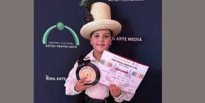 Copil talentat: Andrei-Ionuț Rad a obținut Trofeul Festivalului Lira la secțiunea muzică populară