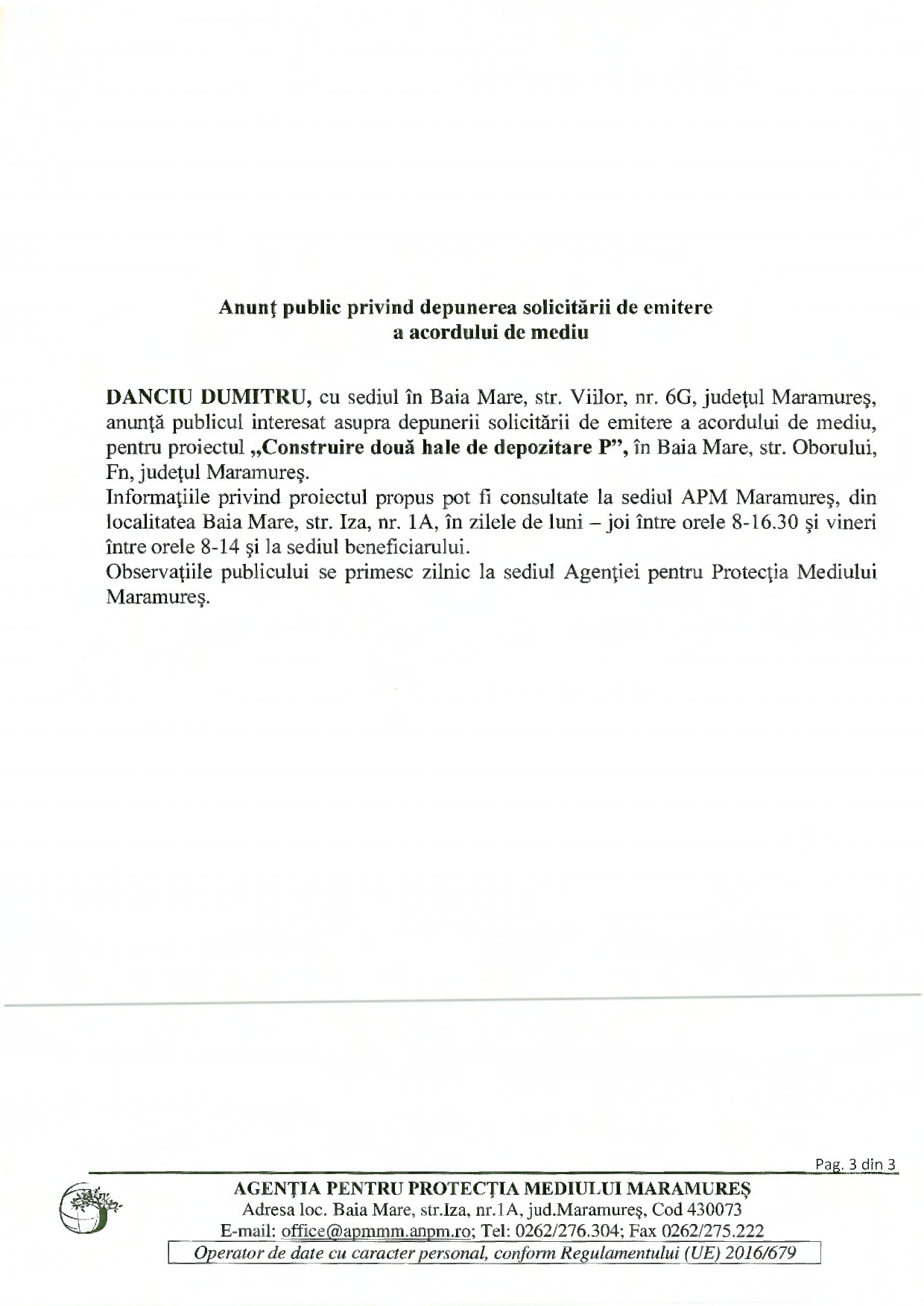 Anunț publicitar 13.11.2023