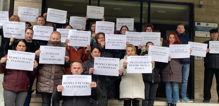 Protest spontan la Direcția de Statistică Maramureș