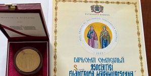 Asociația Filantropia Maramureșeană a primit din partea Patriarhului Daniel medalia și diploma anului omagial