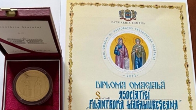 Asociația Filantropia Maramureșeană a primit din partea Patriarhului Daniel medalia și diploma anului omagial