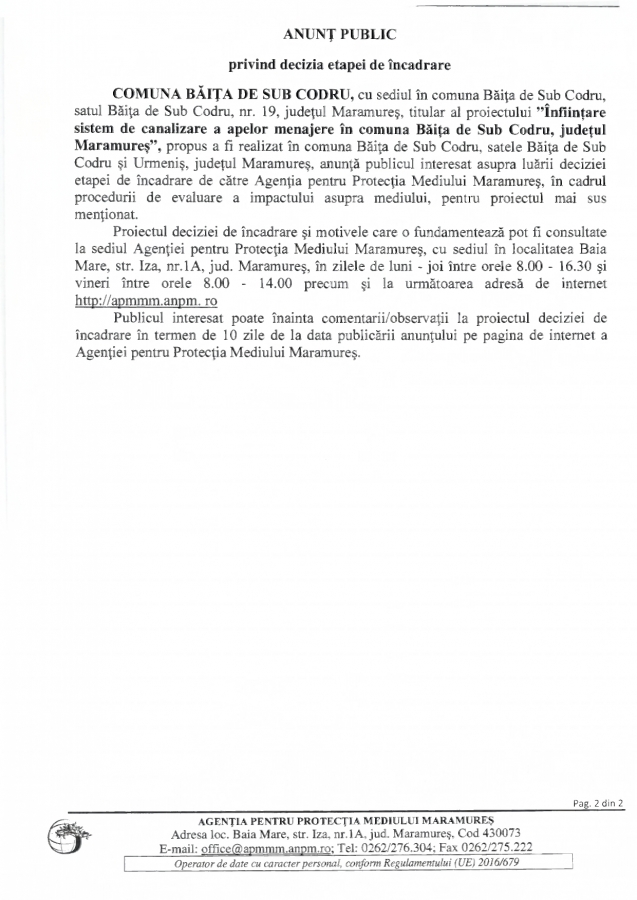 Anunț publicitar 04.12.2023