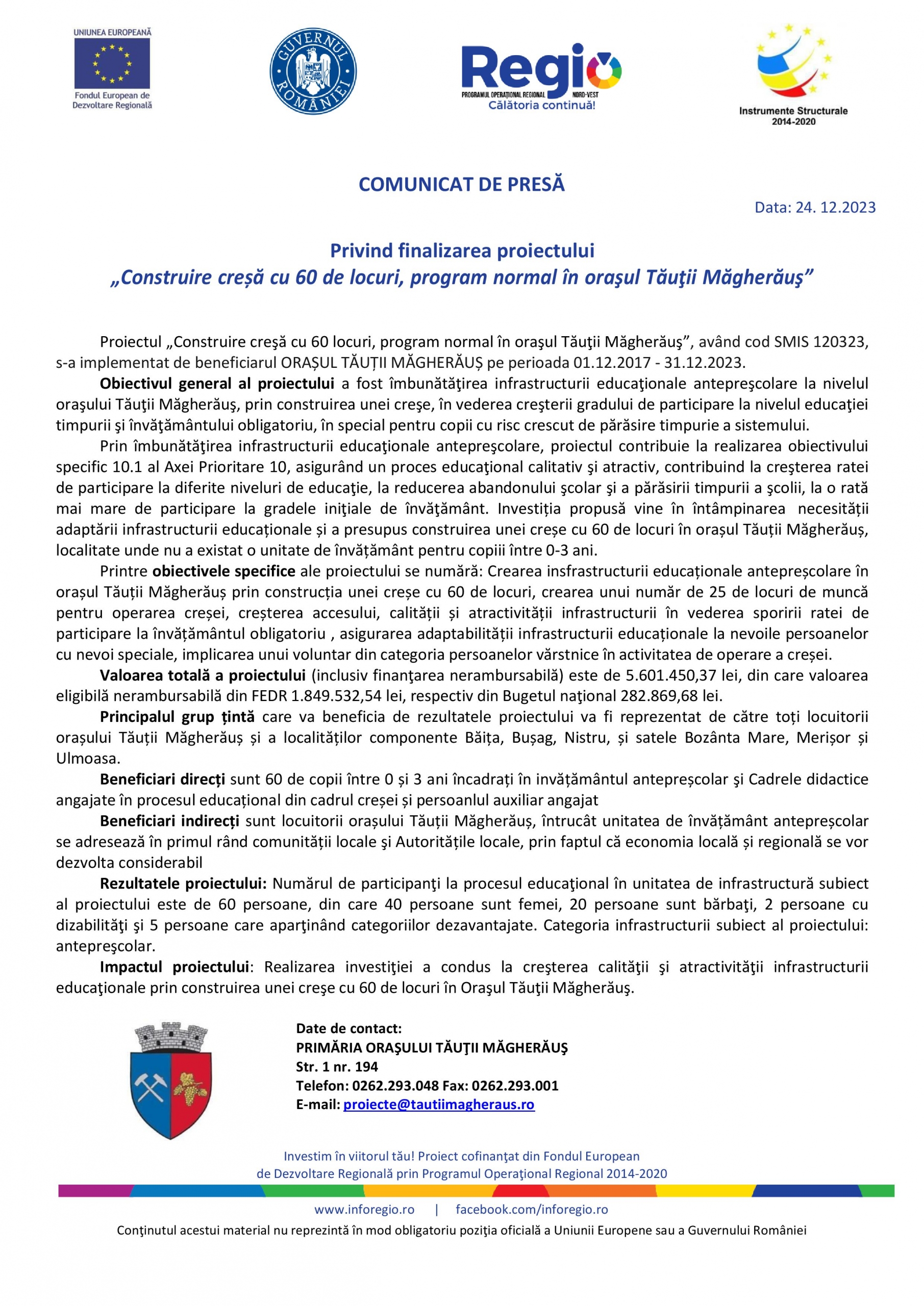 Anunț publicitar 24.12.2023