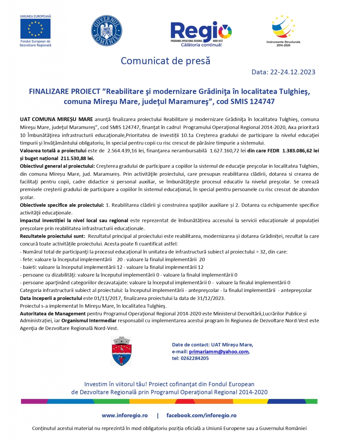 Anunț publicitar 24.12.2023