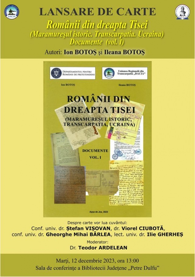 Se lansează cartea „Românii din dreapta Tisei”