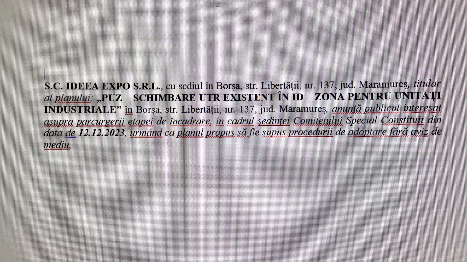 Anunț publicitar 18.12.2023