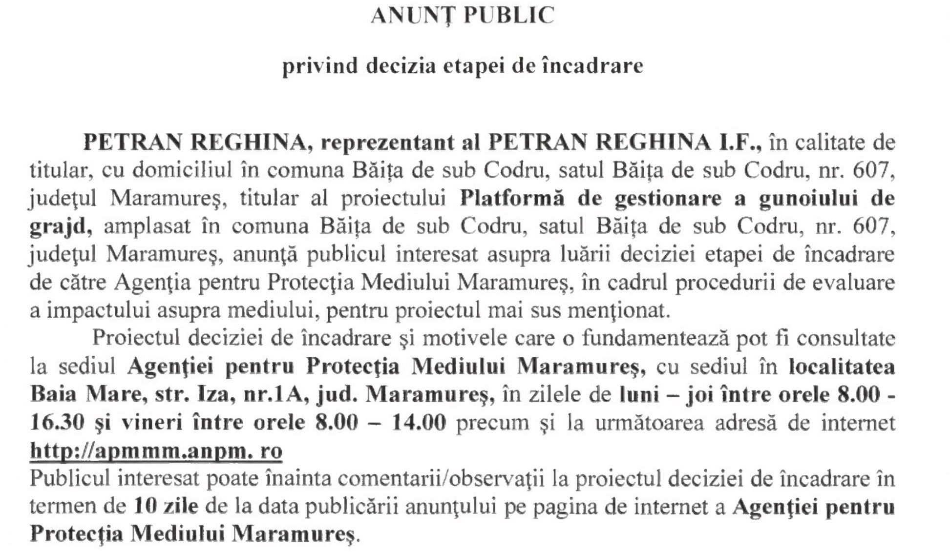 Anunț publicitar 20.12.2023