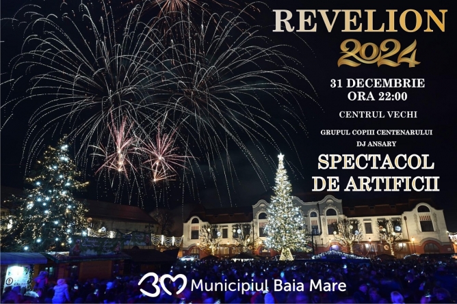 Revelion cu artificii în Centru Vechi