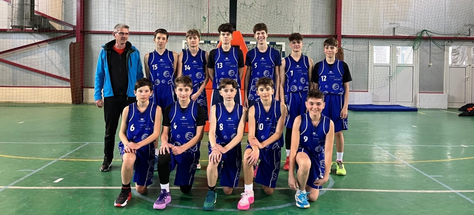 Echipa de baschet băieți gimnaziu a Colegiului „Gheorghe Șincai” Baia Mare, locul I la faza județeană a Olimpiadei Naționale a Sportului Școlar