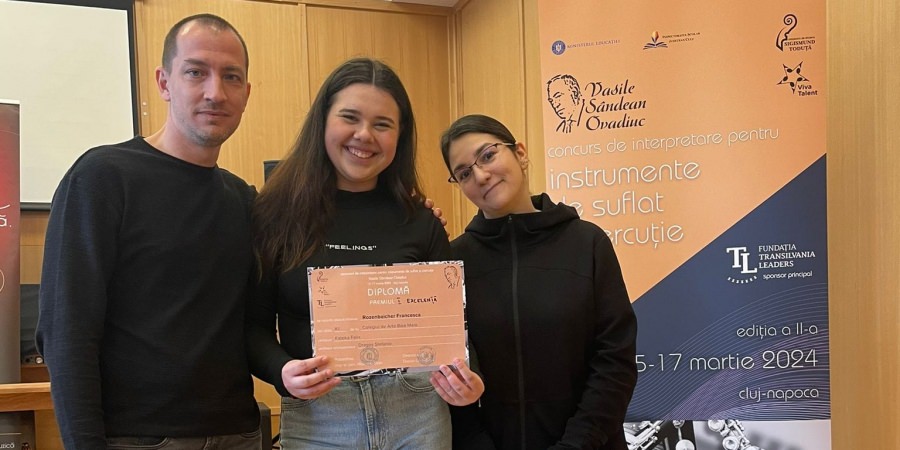 Elevi de la Colegiul de Arte Baia Mare au fost premiați la Concursul Național de interpretare pentru instrumente de suflat si percuție „Vasile Sândean Ovadiuc”