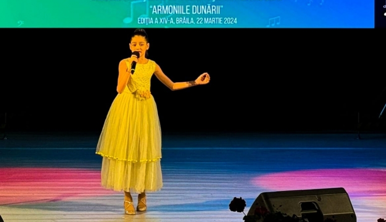 Talent: Patricia Flontaș de la Școala Populară de Artă din Baia Mare a fost premiată în cadrul Concursului Național de Muzică Ușoară pentru Copii „Armoniile Dunării”