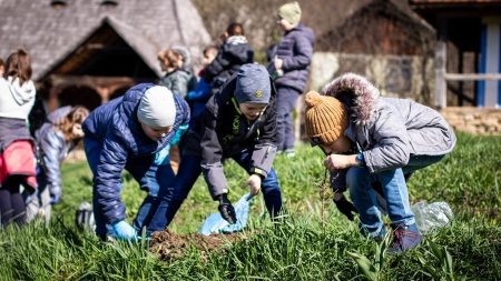 La Muzeul Satului Baia Mare s-a dat start proiectului “Plantează o floare, sădește un pom, fă-ți datoria de om…”