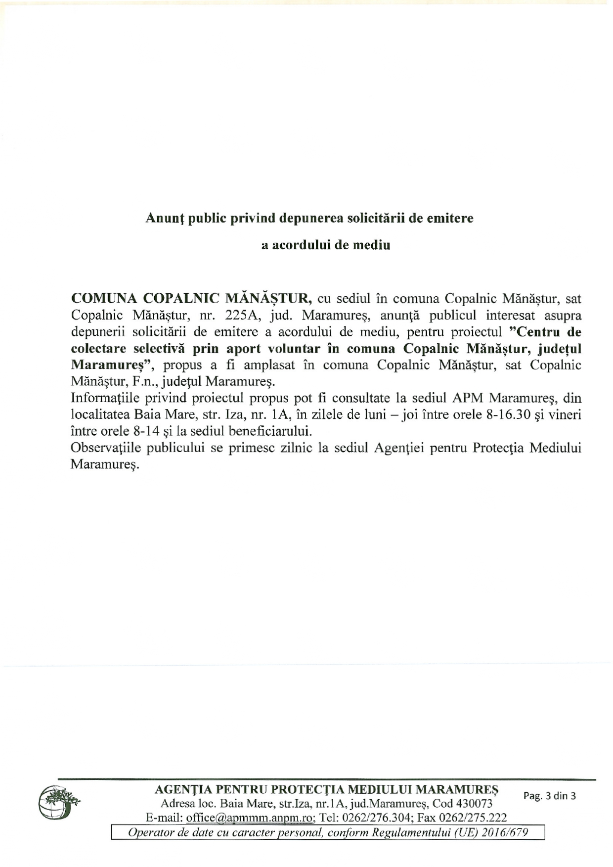 Anunț publicitar 04.03.2024