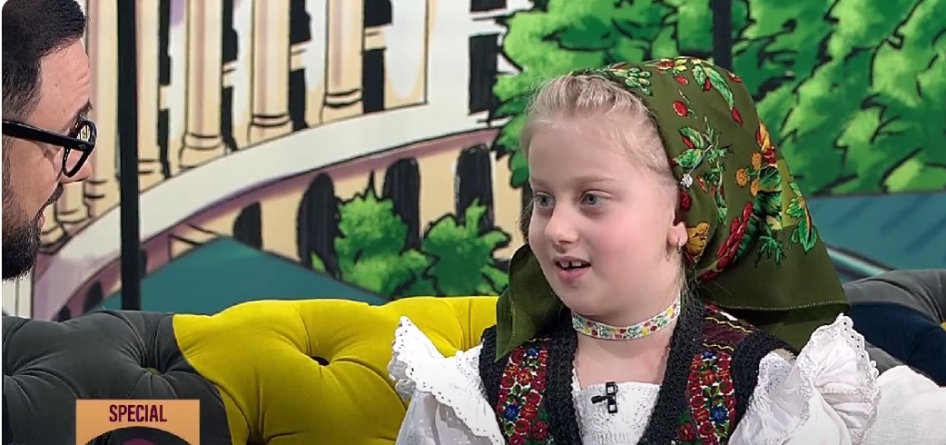 Daria Tomoiagă din Moisei a fost prezentă în emisiunea „La Măruță”