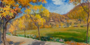 Tablouri semnate de artiști ai Școlii băimărene de pictură, expuse pentru vânzare la o licitație din Cluj-Napoca