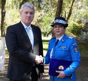 Maramureșeanca Andrada Văideanu, felicitată de ministrul Cătălin Predoiu: Jandarmul de onoare din țara noastră, în 2024