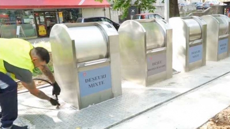 Se dau în folosință platformele îngropate de precolectare a deșeurilor menajere