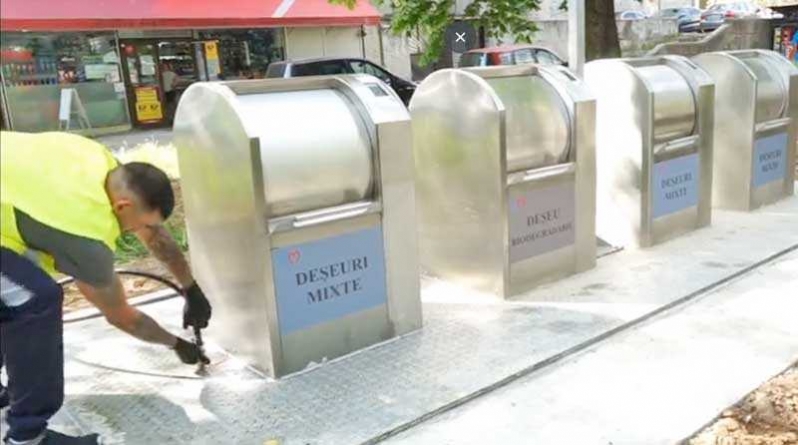 Se dau în folosință platformele îngropate de precolectare a deșeurilor menajere