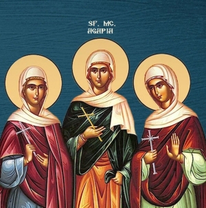 Sfintele Mucenițe Agapia, Hionia și Irina sunt prăznuite în Calendarul Ortodox pe 16 aprilie