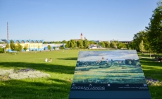 Hartă tipărită pentru circuitul cultural cu cele 40 de picturi ale artiștilor din Școala Băimăreană de Pictură, care au fost amplasate în Baia Mare