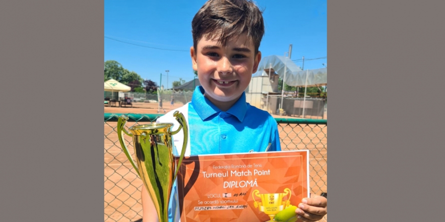 Andrei Fejszes Mihaljek a obținut locul I în cadrul turneului FRT „Cupa Match Point”; Calcă pe urmele bunicului său, prof. antrenor Eugen Mihaljek