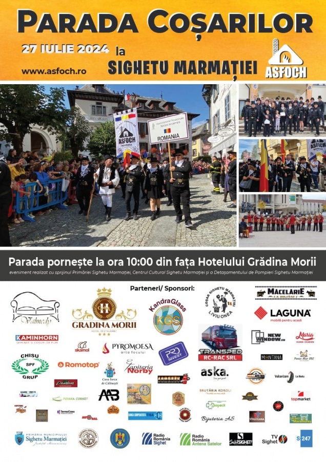 Parada internațională a coșarilor are loc în 27 iulie la Sighetu Marmației