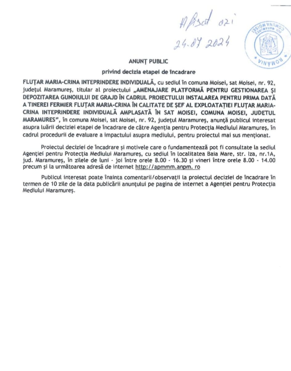 Anunț publicitar 24.07.2024