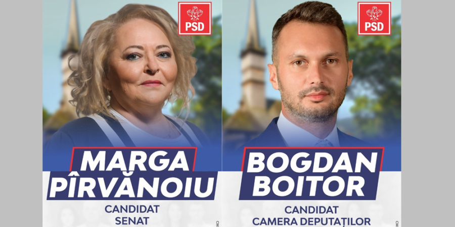 Marga Pîrvănoiu și Bogdan Boitor, doi candidați profesioniști propuși de PSD Maramureș pentru alegerile parlamentare