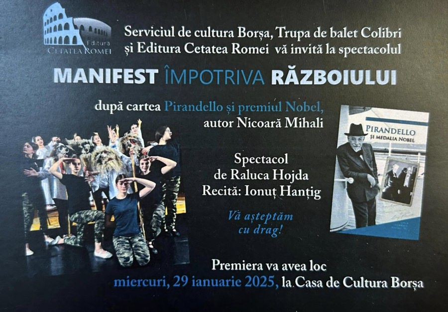 „Manifest împotriva războiului” la Casa de Cultură Borșa