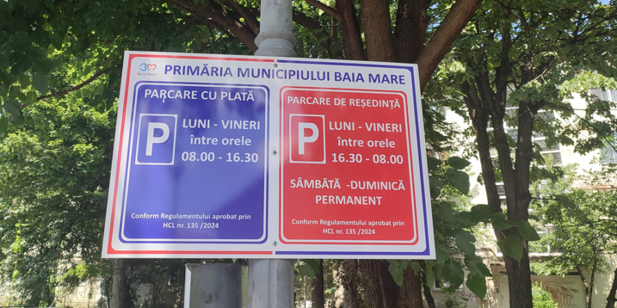 Parcările de pe două străzi din Baia Mare vor trece în regim cu plată