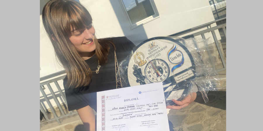 Șah: Alessia Dîrde de la Colegiul „Gheorghe Șincai” Baia Mare va reprezenta Maramureșul la Campionatul Național de la Bacău