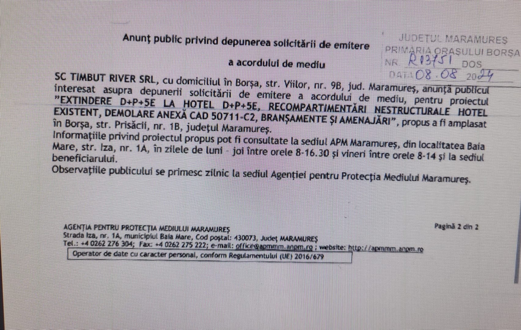 Anunț publicitar 26.03.2025