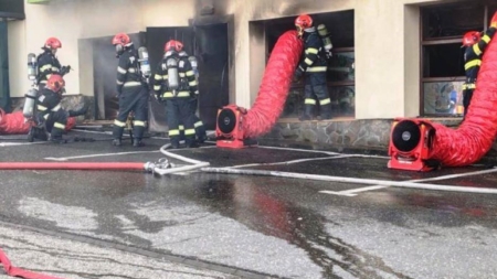 Incendiu la centrul spa DruRelax din Tăuții Măgherăuș