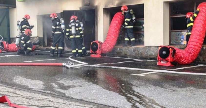 Incendiu la centrul spa DruRelax din Tăuții Măgherăuș