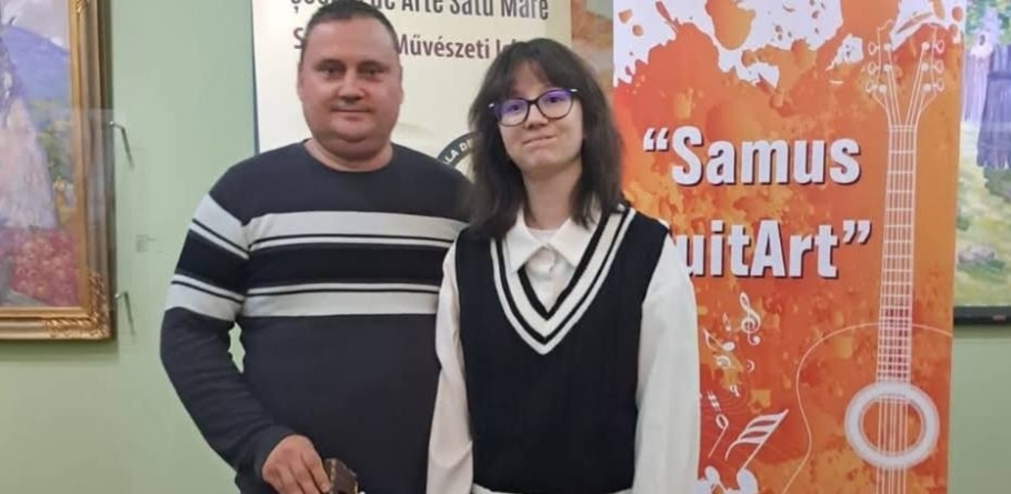 Ryana Botar de la Școala Populară de Artă Baia Mare, locul II la Concursul de chitară clasică „Samus GuitArt”