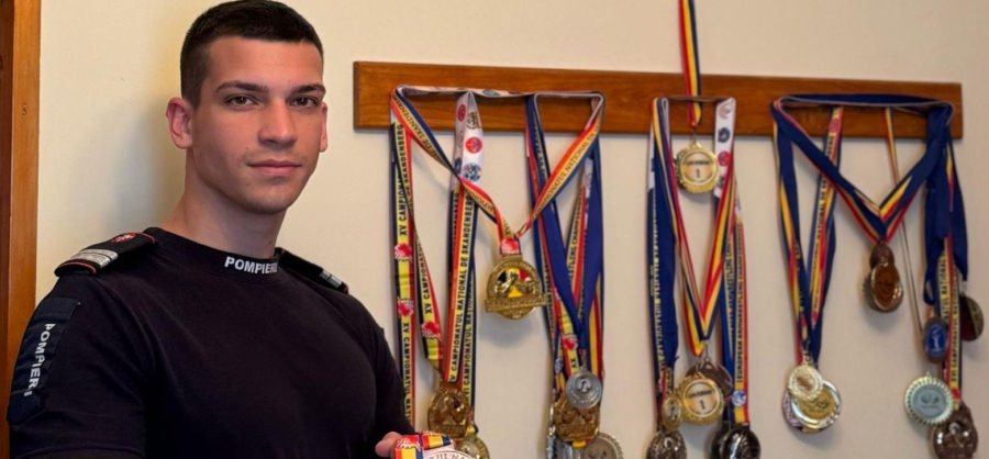 Erik, pompierul campion din cadrul ISU Maramureș