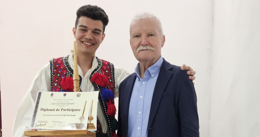 Geo Ionuț Filip a obținut Marele Premiu al Festivalului Național de Folclor „Care om horește mândru” de la Dragomirești