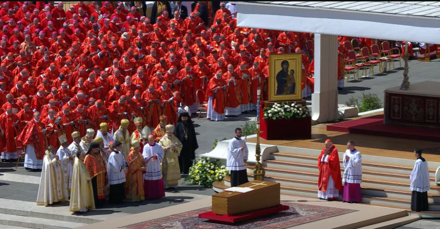 Papa Francisc a fost înmormântat astăzi în Bazilica Santa Maria Maggiore din Roma
