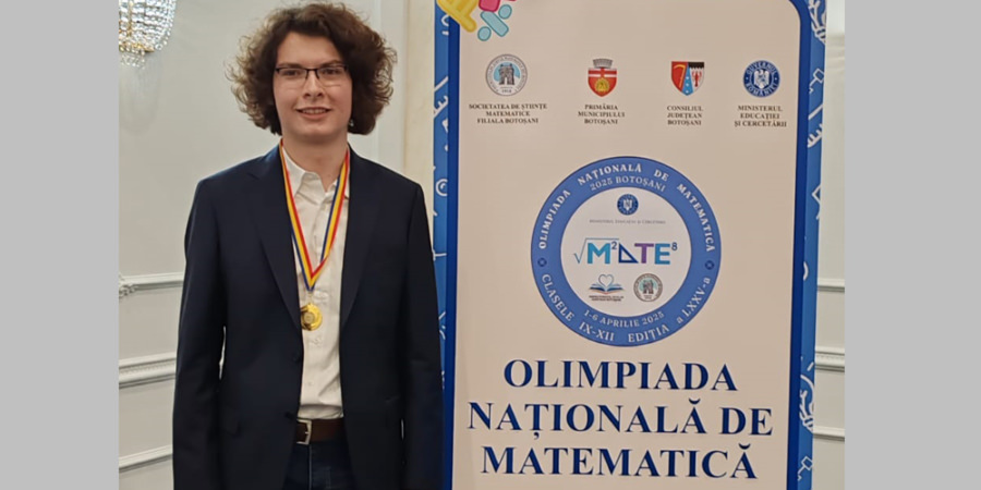 O nouă performanță pentru lucacistul Victor Dragoș – medalie de aur și premiul III la Olimpiada Națională de Matematică pentru clasele IX-XII