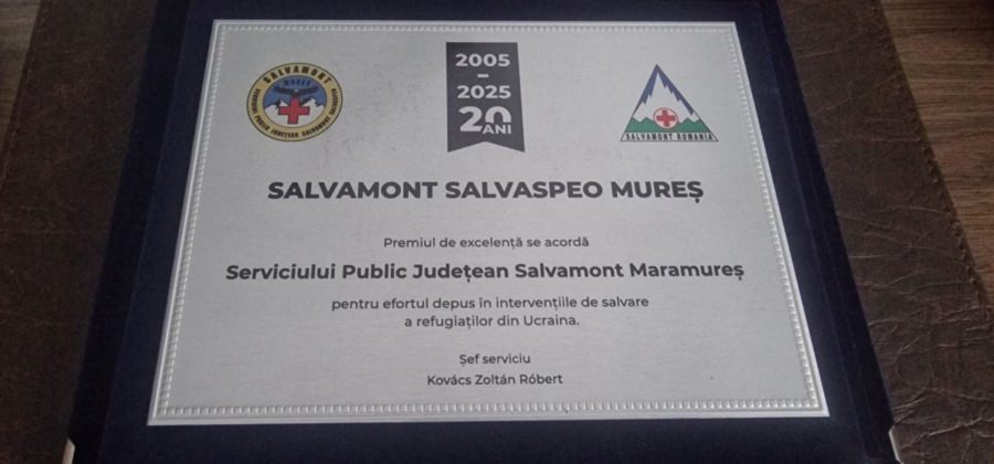 Premiu de excelență pentru Salvamont Maramureș