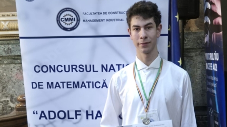 Argint pentru un elev de la Liceul „Petru Rareș” Târgu Lăpuș la etapa națională a Concursului de Matematică Aplicată „Adolf Haimovici”