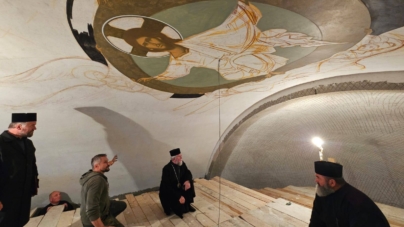 PS Iustin, vizită pe șantierul de pictură al Catedralei Episcopale din Baia Mare