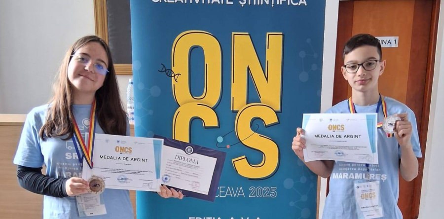Argint obținut de doi maramureșeni la Olimpiada Națională de Creativitate Științifică pentru elevi (ONCS)